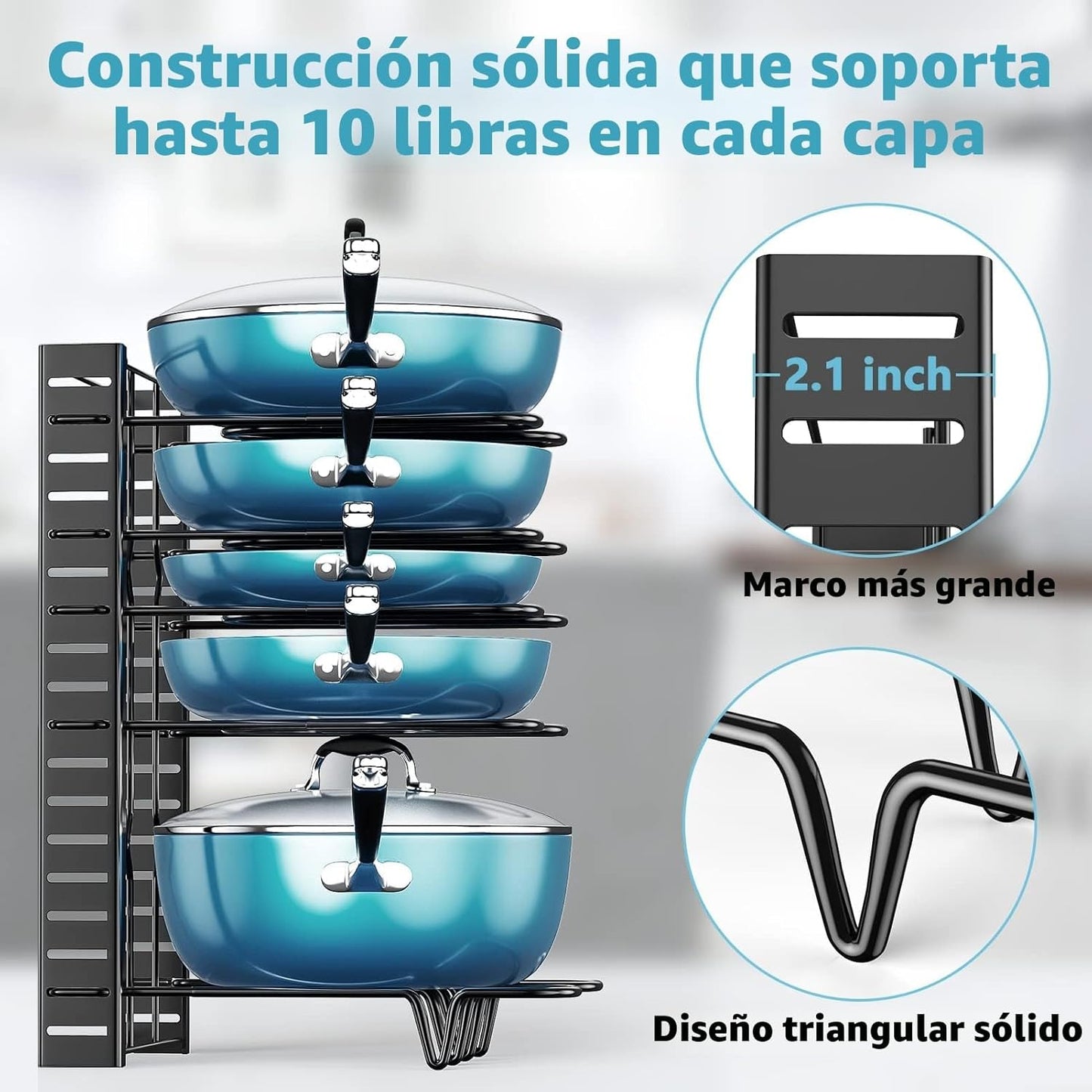 Chef's Holder ™ | Organizador de ollas y tapas.